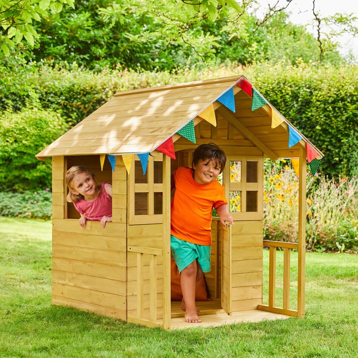 Zwerkules Spielhaus Villa natur B/H/L: ca. 121x140x137 cm