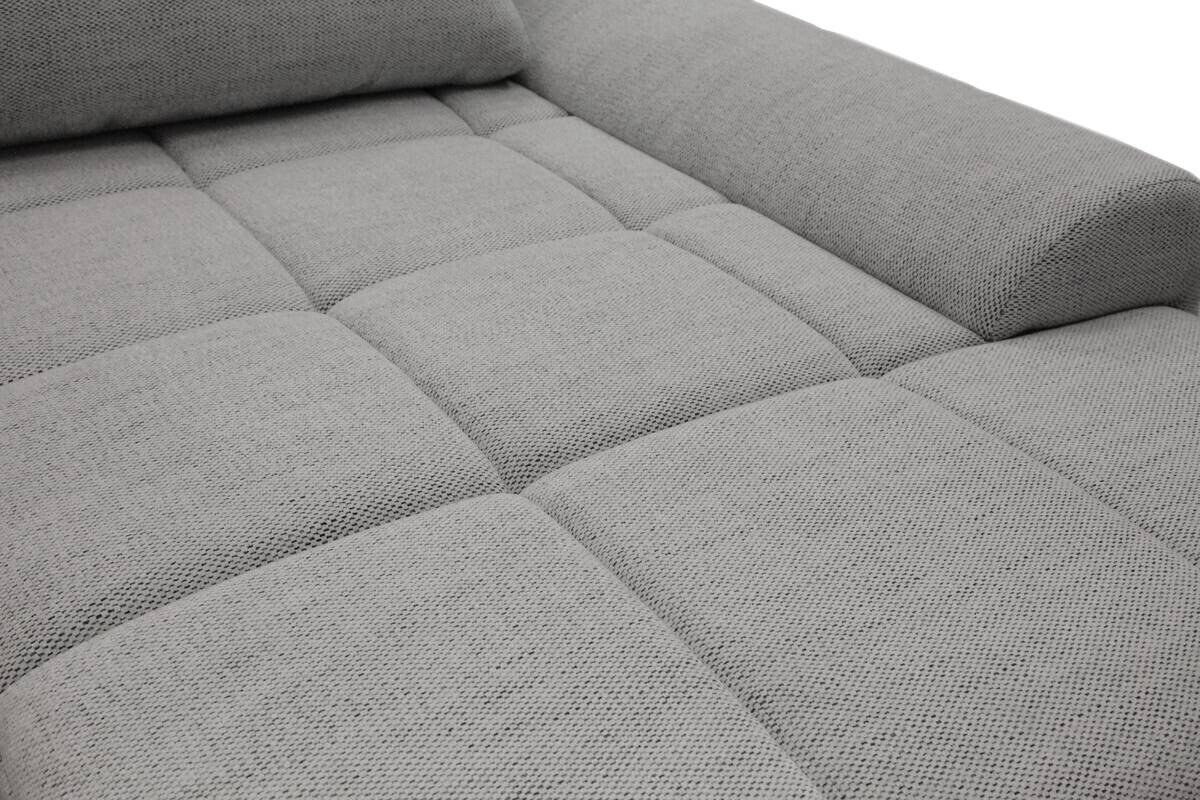 Ecksofa mit Bettfunktion und Bettkasten Lorenz grau Microfaser B/H/T: ca. 284x74x180 cm