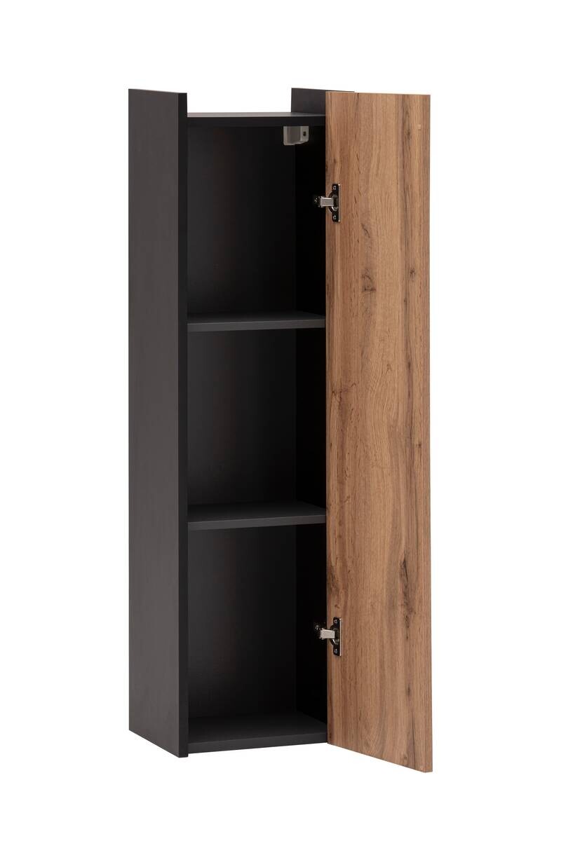 Highboard Tonder Eiche Nachbildung mattschwarz B/H/T: ca. 30,2x106,1x23,4 cm