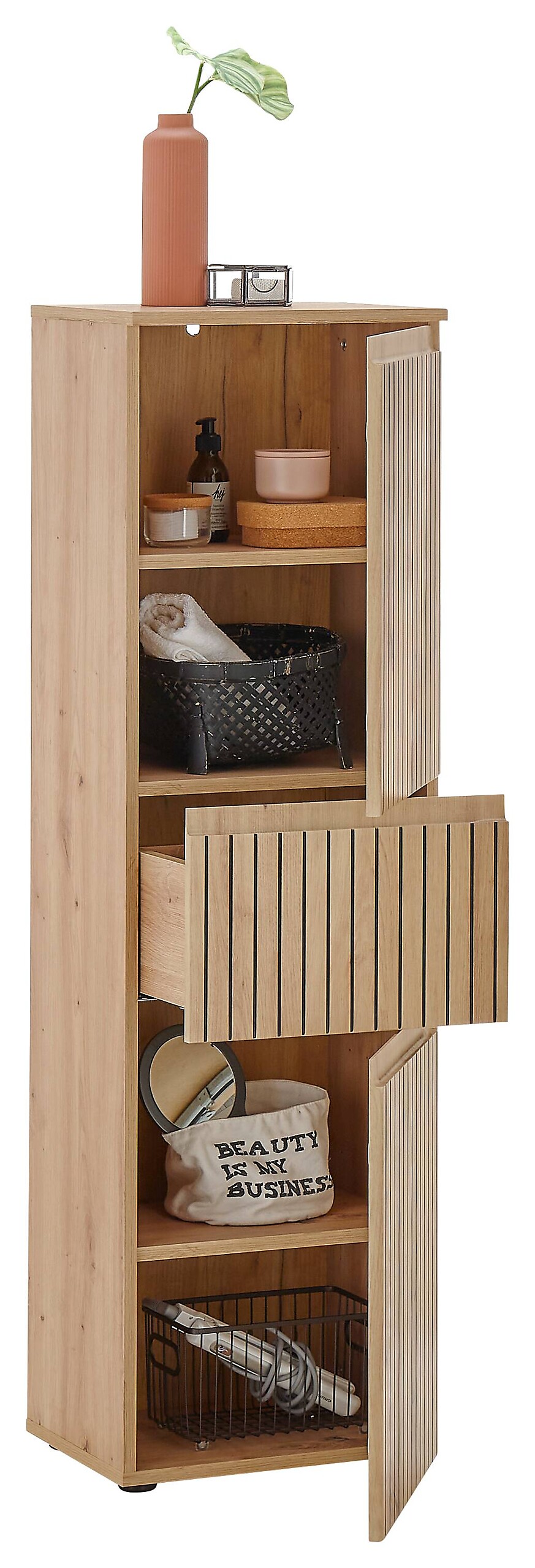 Midischrank Austin Artisan Oak Nachbildung B/H/T: ca. 40x136x31 cm