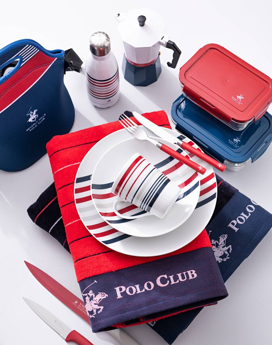 POLO CLUB Strandtuch POLO CLUB rot Baumwolle B/L: ca. 90x160 cm