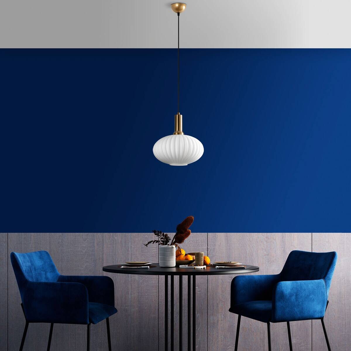 Opviq Pendelleuchte Asker-15181 gold Metall Glas B/H/T/L/D: ca. 30x118x30x30x30 cm E27 1 Brennstellen