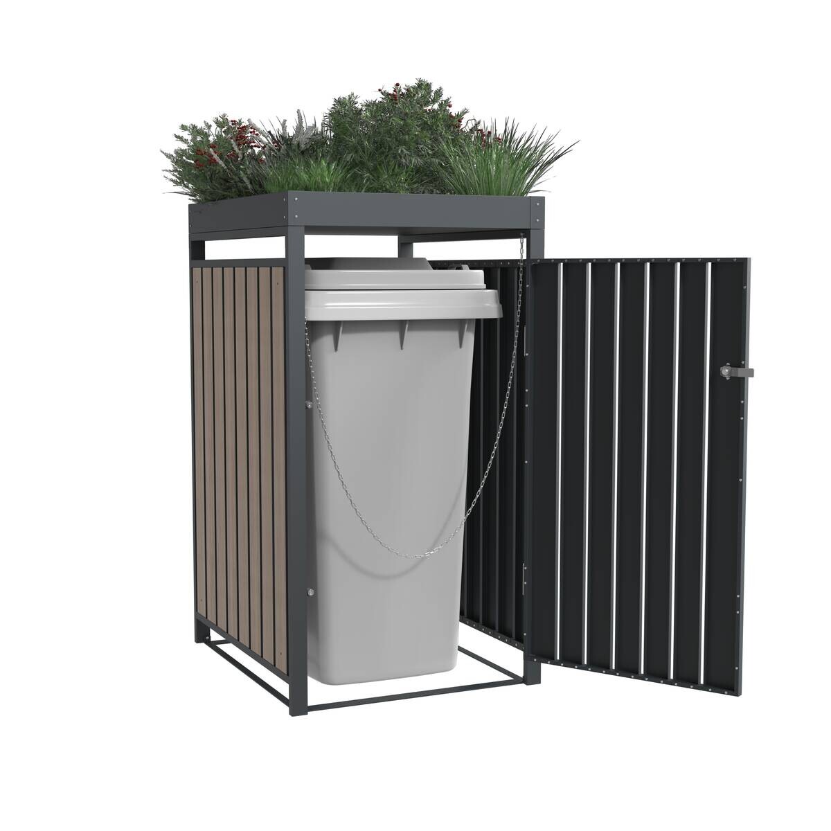 Westmann Mülltonnenbox Planta braun B/H/L: ca. 68x124x84 cm