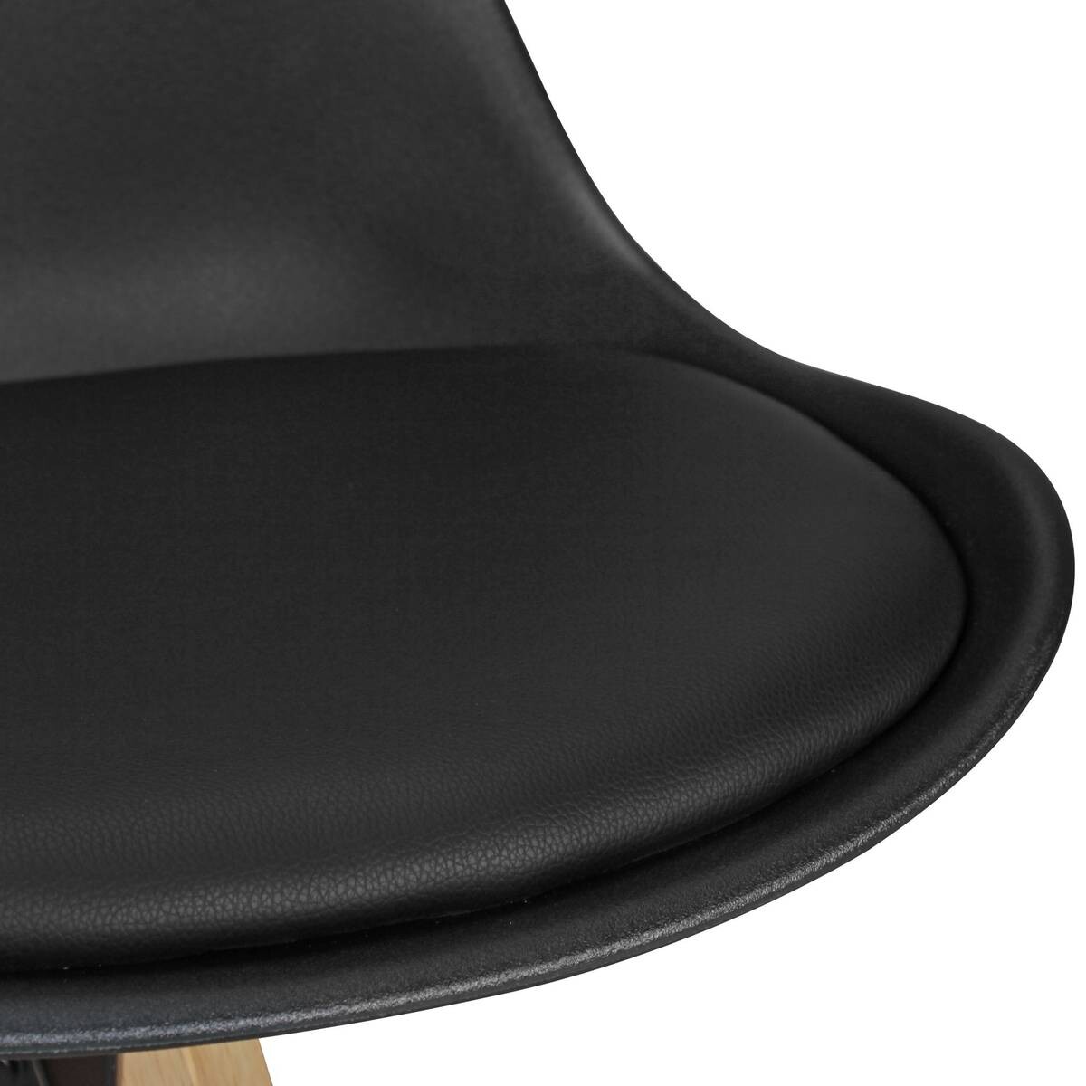 Barhocker 2er-Set schwarz Kunstleder B/H/T: ca. 44x113x39 cm