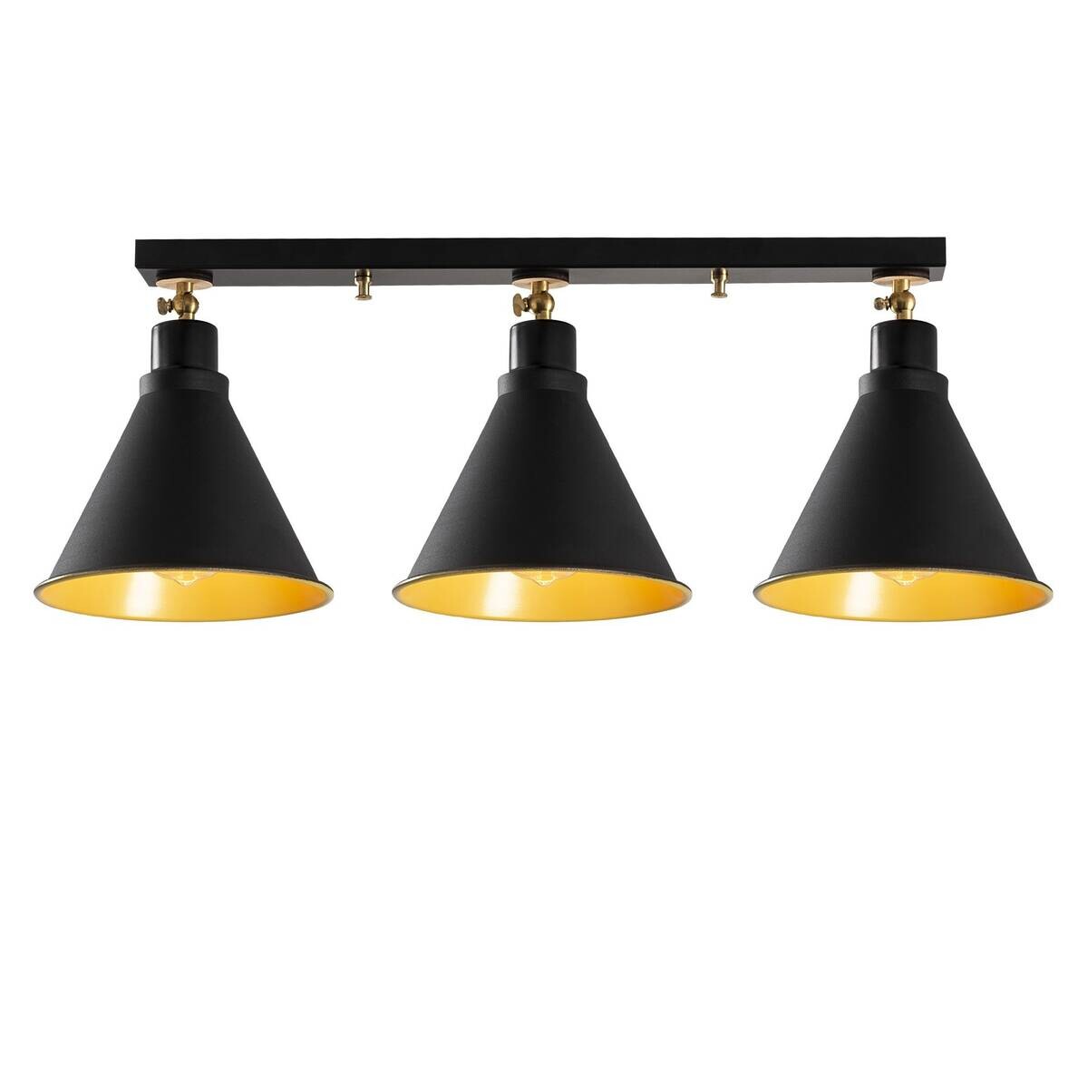 Pendelleuchte schwarz Metall B/H/L/D: ca. 72x26x72x72 cm E27 3 Brennstellen