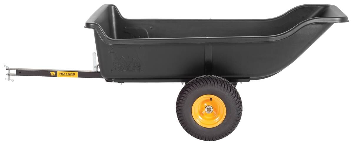 Polar Anhänger Trailer schwarz Stahl B/H/L: ca. 137x79x249 cm