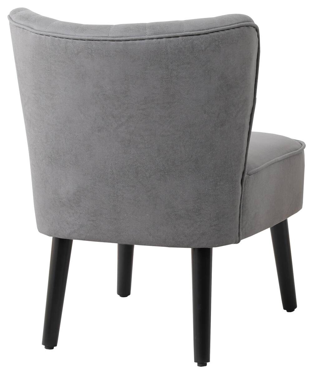 Sessel Emily grau Vintage Microfaser B/H/T: ca. 57x76x72 cm