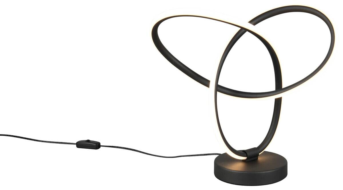 Reality LED-Tischleuchte Lando schwarz Metall B/H/L: ca. 28x12x28 cm