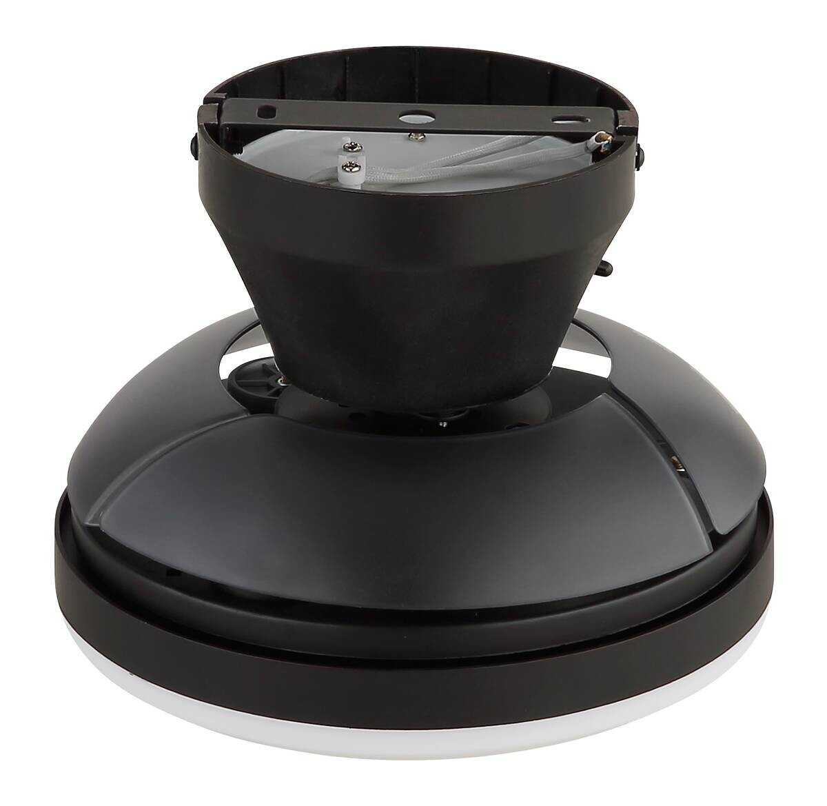 GLOBO LED-Deckenventilator schwarz Rauch transparent H/D: ca. 15,5x38 cm max. 15 W
