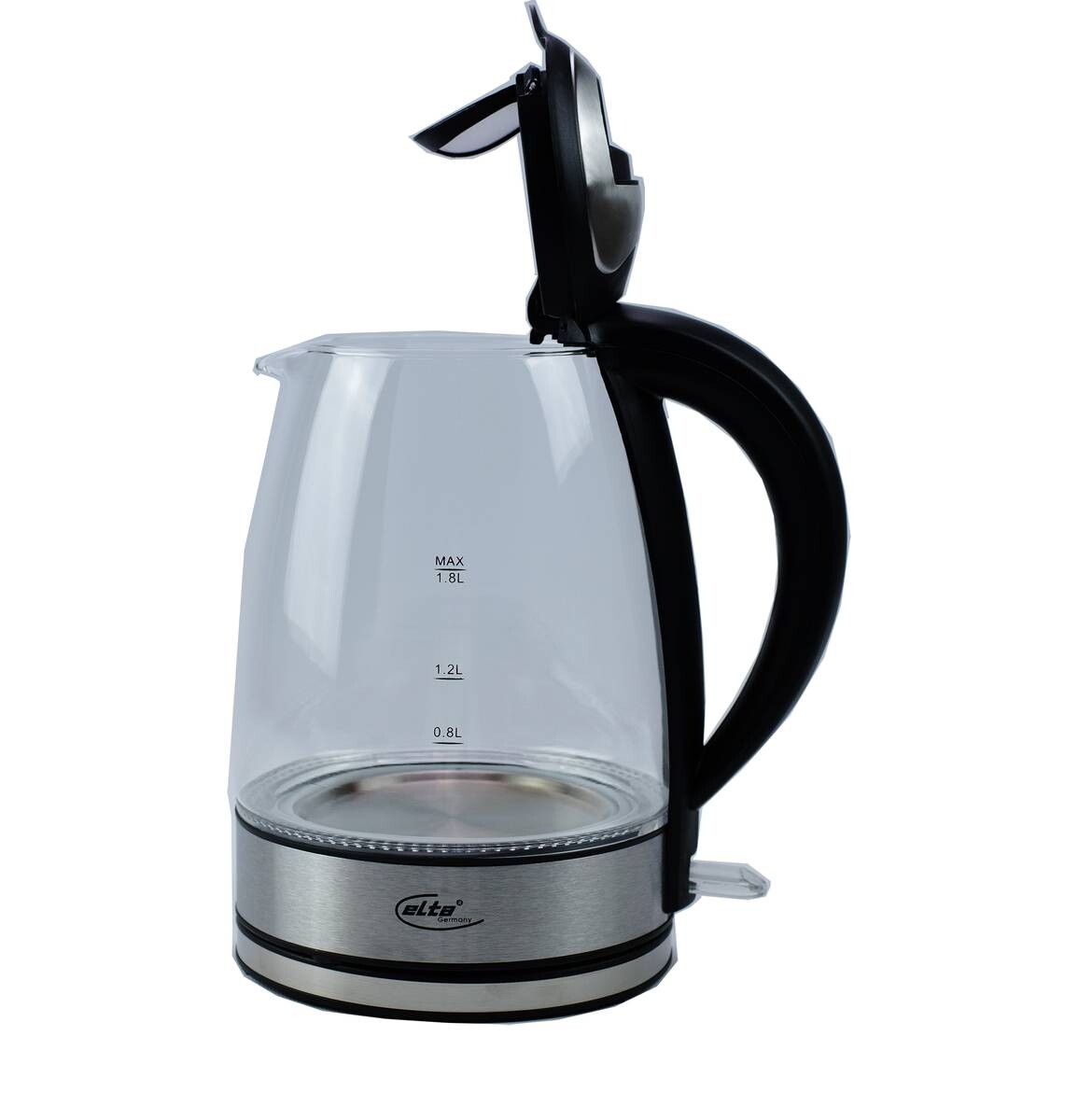 Elta Wasserkocher WK-2200.1 Edelstahl schwarz Glas ca. 1,8 l