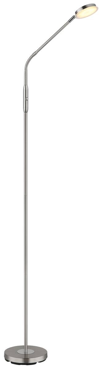 GLOBO Stehlampe nickel matt Metall B/H/L: ca. 20x173x52 cm 1 Brennstellen