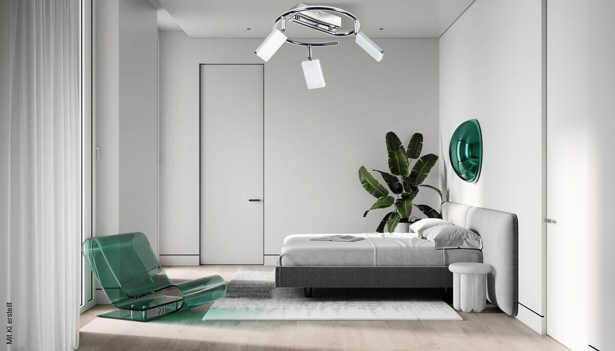 POCOline LED-Spotspirale 3-flg. Chrissy Chrom Metall Kunststoff D: ca. 25 cm 3 Brennstellen