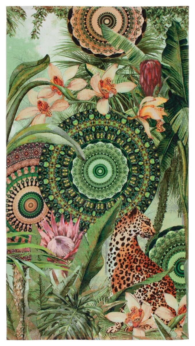 HIP Strandtuch Abhita grün Baumwolle B/L: ca. 100x180 cm