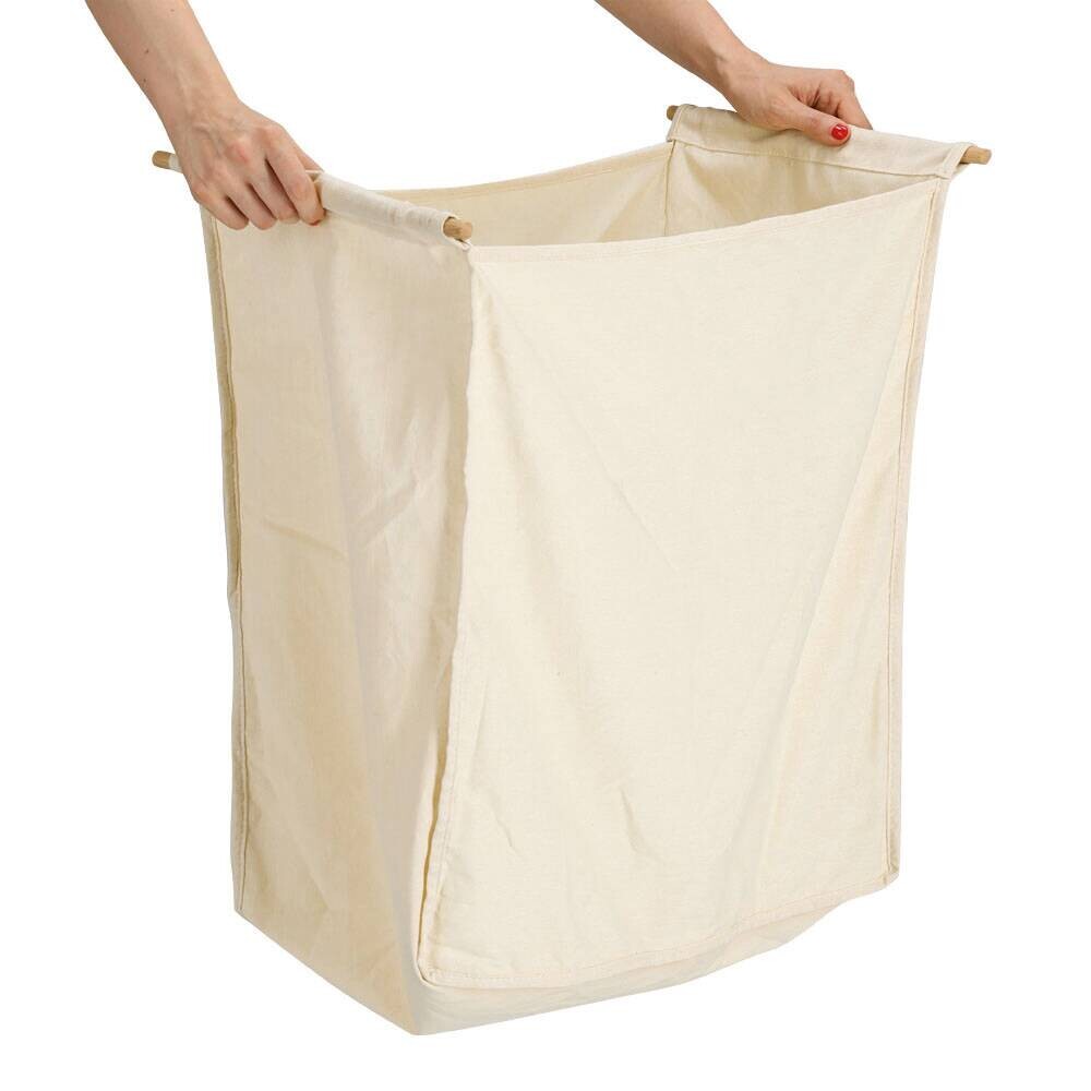 Zeller Wäschesammler natur Baumwolle B/H/L: ca. 33x61x535 cm