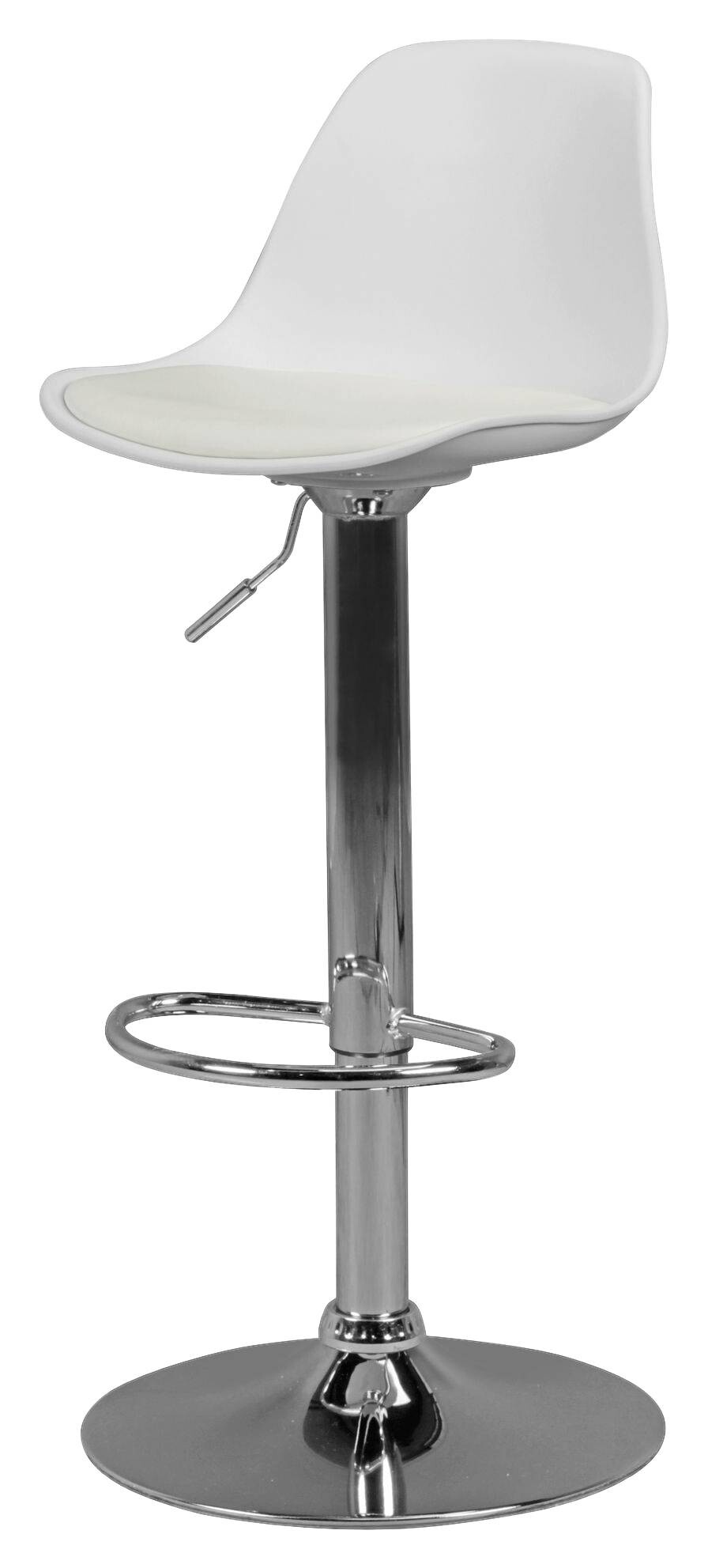 Barhocker weiß Kunstleder B/H/T: ca. 40x104x40 cm