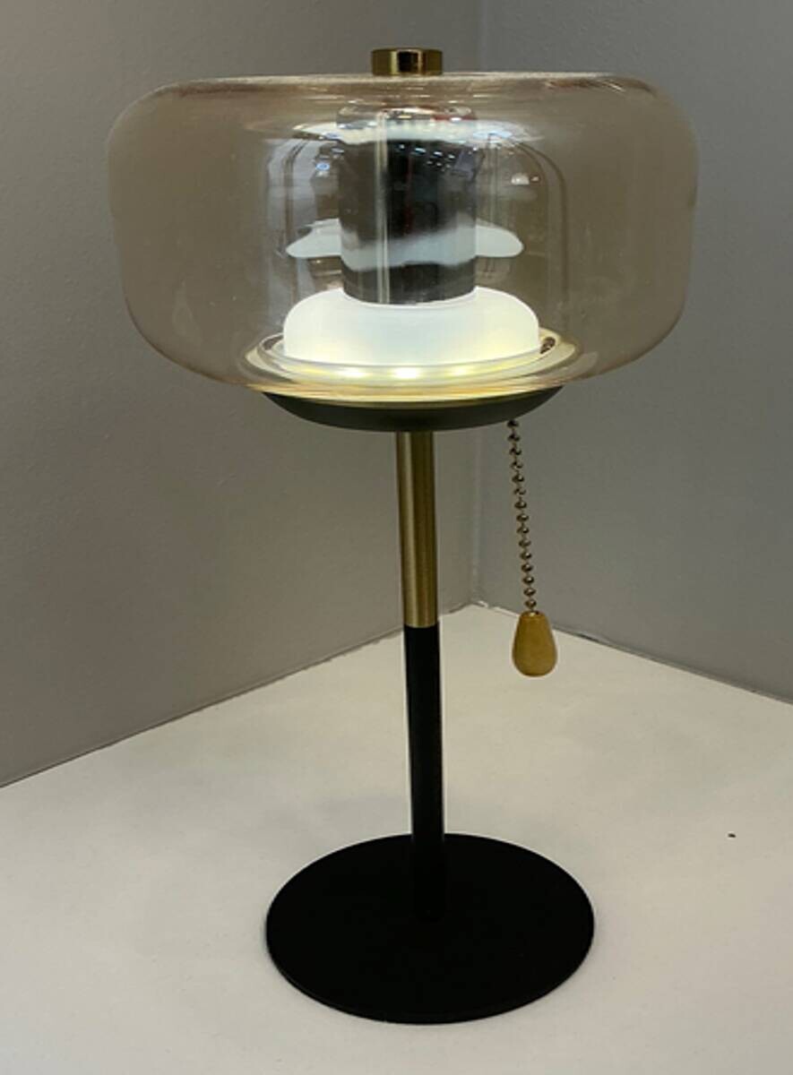 Nolo LED-Tischleuchte Mimi messing schwarz Metall Glas H/D: ca. 28x12 cm