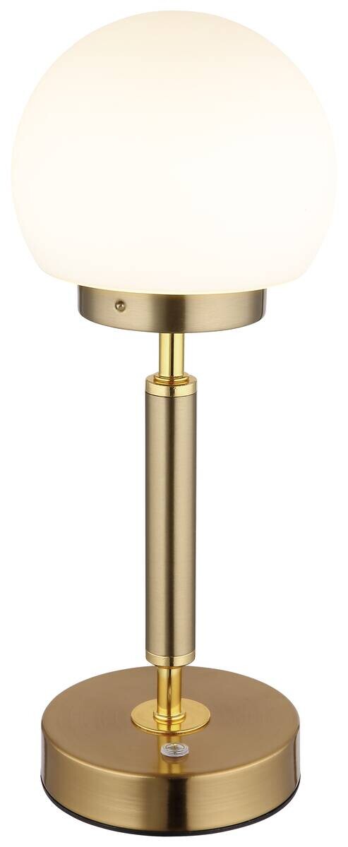 GLOBO LED-Tischleuchte Opal messing Glas Metall H/D: ca. 28,5x11,5 cm 1 Brennstellen