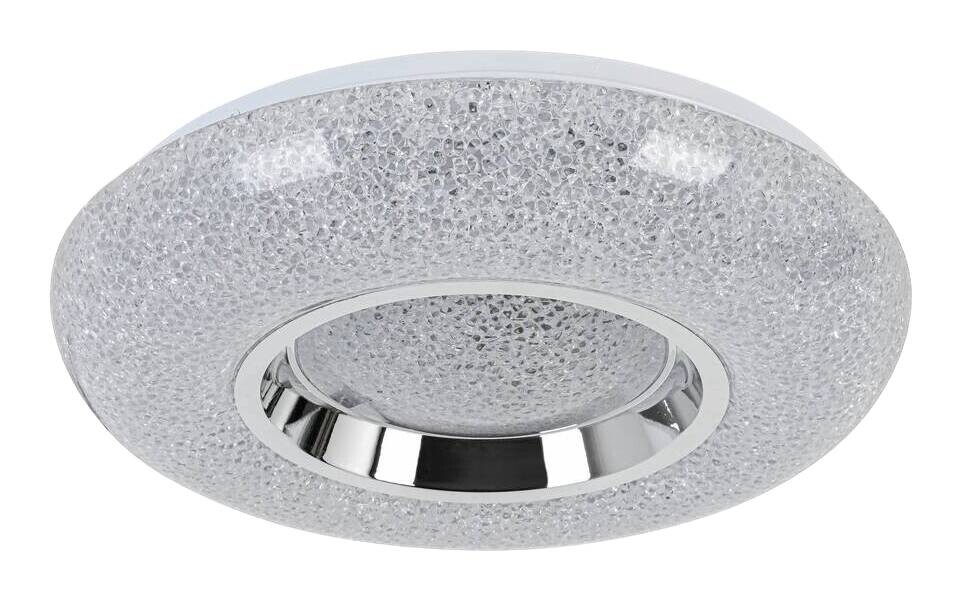 Nolo LED Deckenleuchte Andrea weiß Chrom Kunststoff Metall B/H/L: ca. 38x8x38 cm 1 Brennstellen