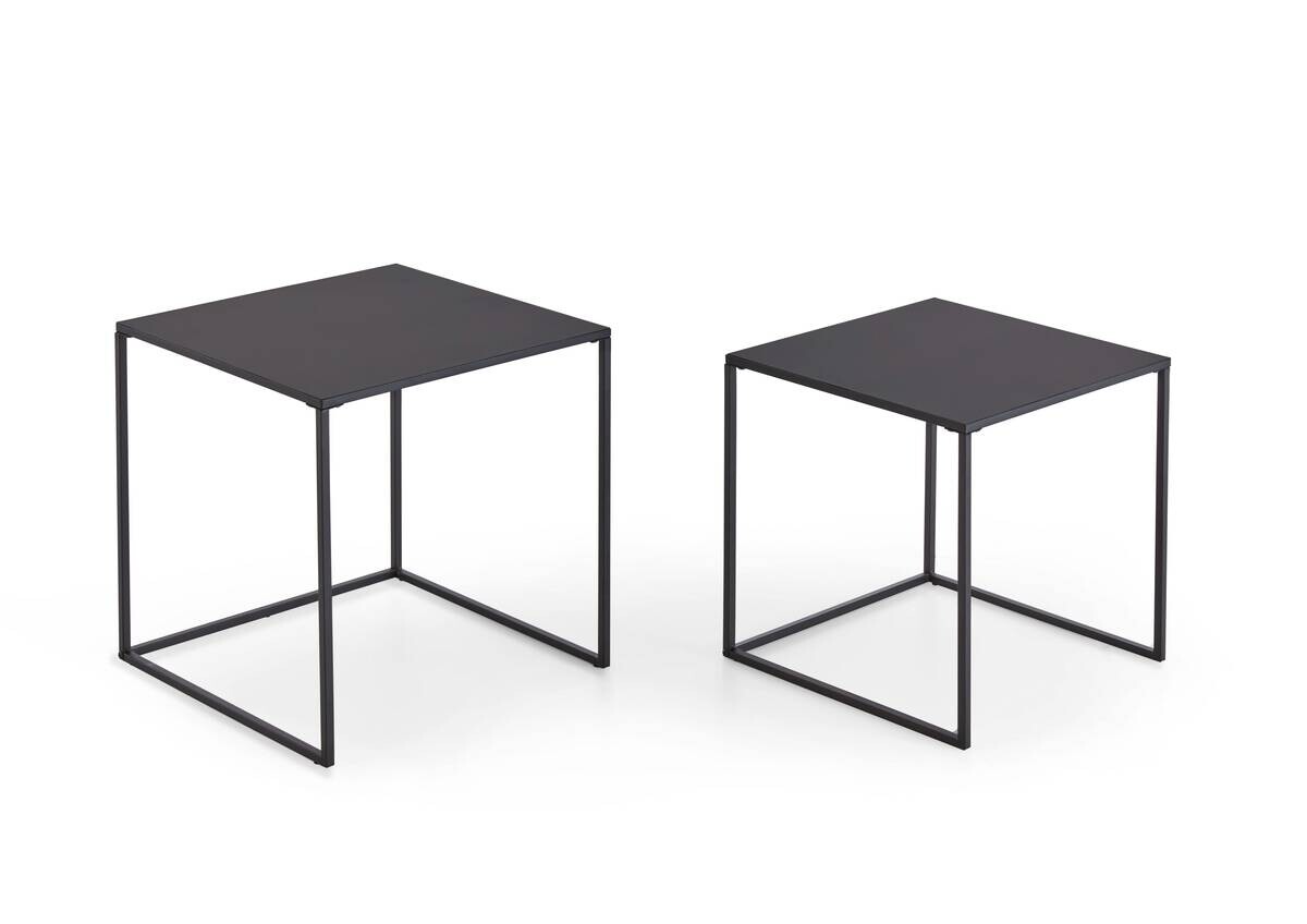 Couchtisch 2er Set schwarz B/H/T: ca. 38x41x38 cm