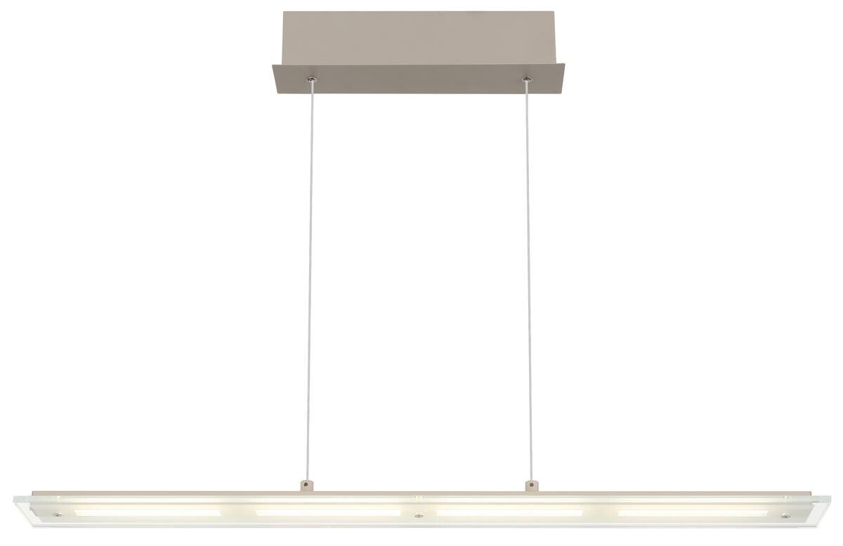 GLOBO LED-Pendelleuchte Novak sand Glas Metall B/L/D: ca. 9x88x150 cm