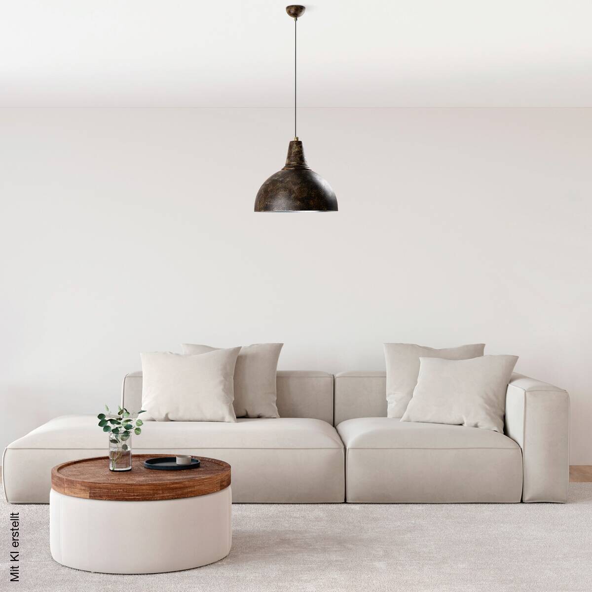 Opviq Pendelleuchte braun B/H/T: ca. 30x121x30 cm E27 1 Brennstellen