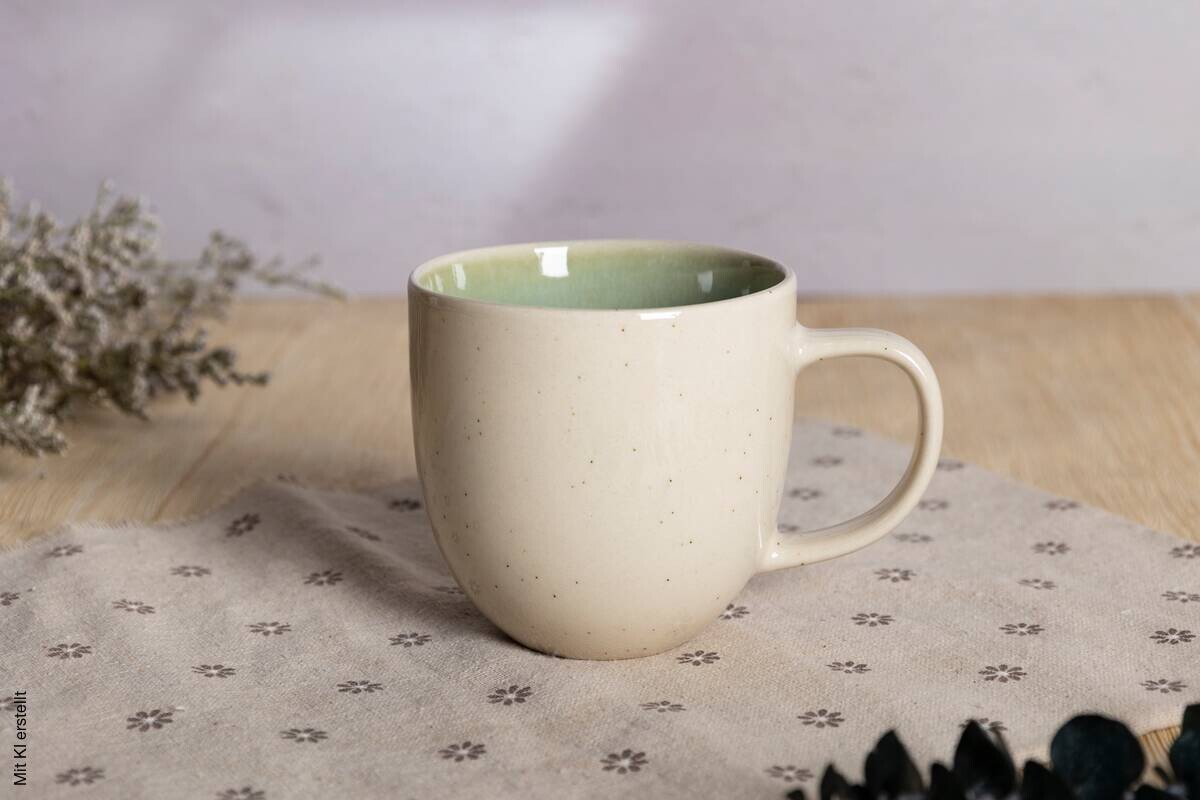 POCOline Kaffeebecher grün Steingut