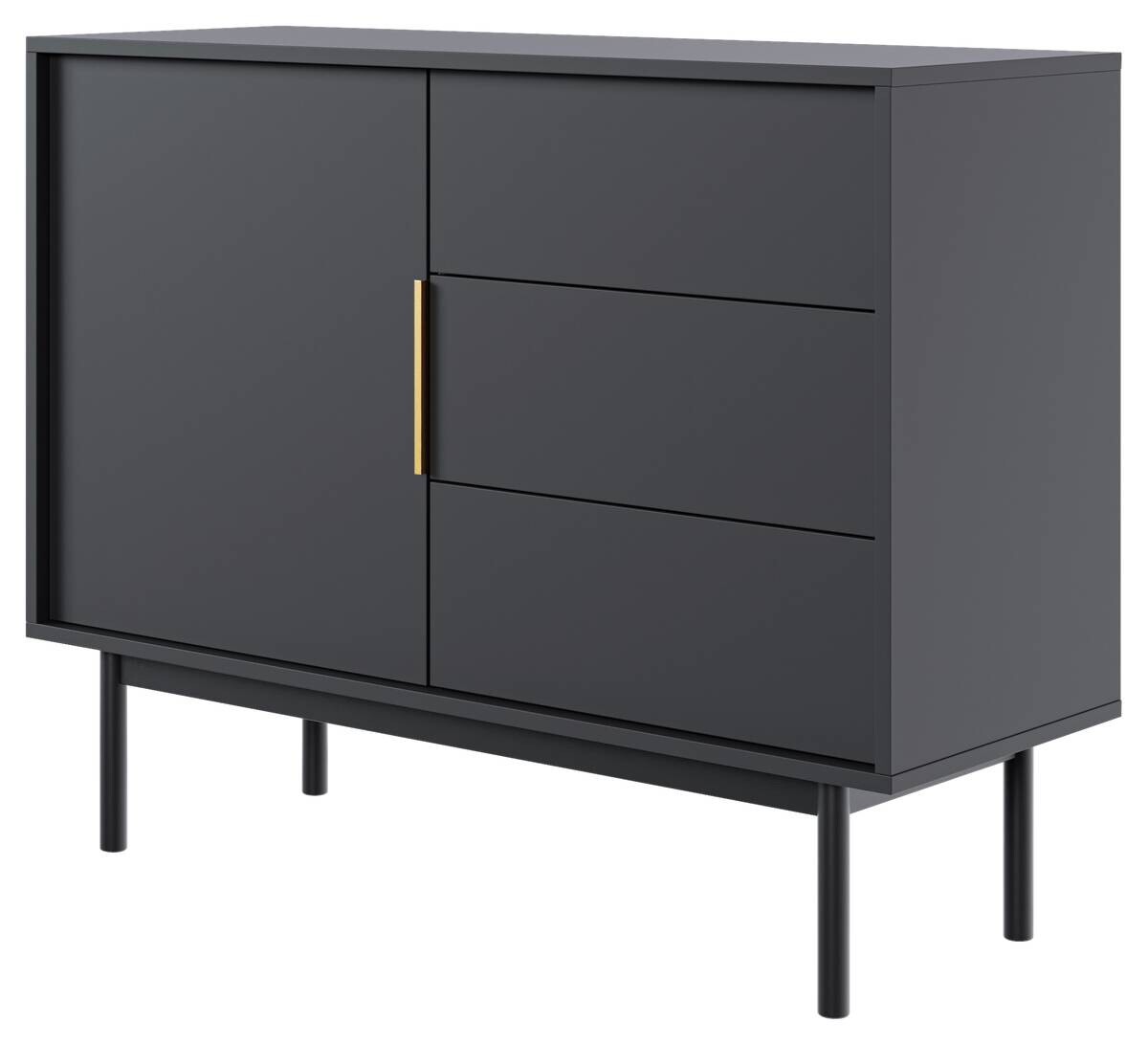 Kommode VIVA schwarz B/H/T: ca. 104x82x39 cm