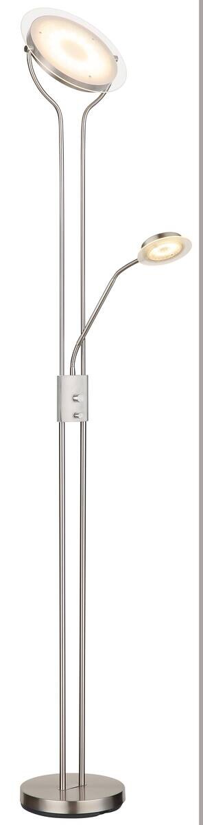 GLOBO LED-Deckenfluter nickel Metall B/H/L: ca. 25,5x180x28 cm 1 Brennstellen