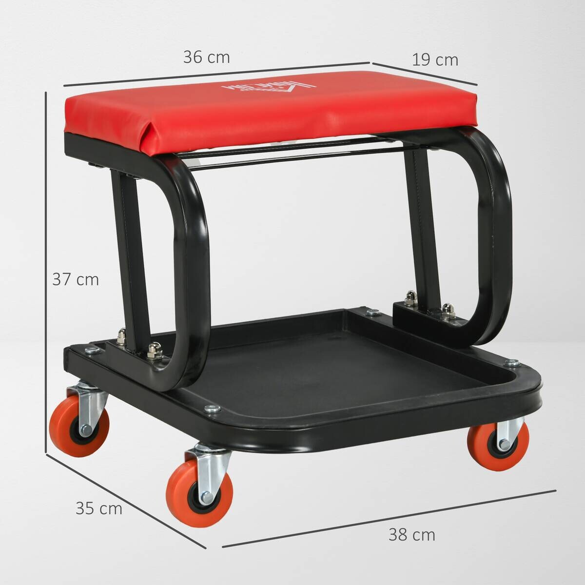 Werkstatthocker B/H/L: ca. 35x37x38 cm