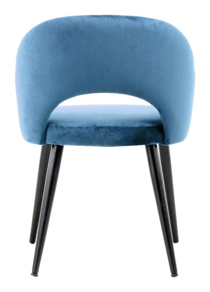 Stuhl Joris 100 2er blau Microfaser B/H/T: ca. 55x77x58 cm