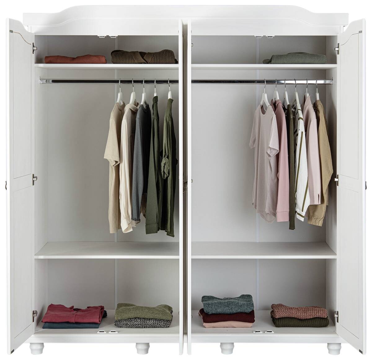 Kleiderschrank Isny weiß B/H/T: ca. 182x198x60 cm