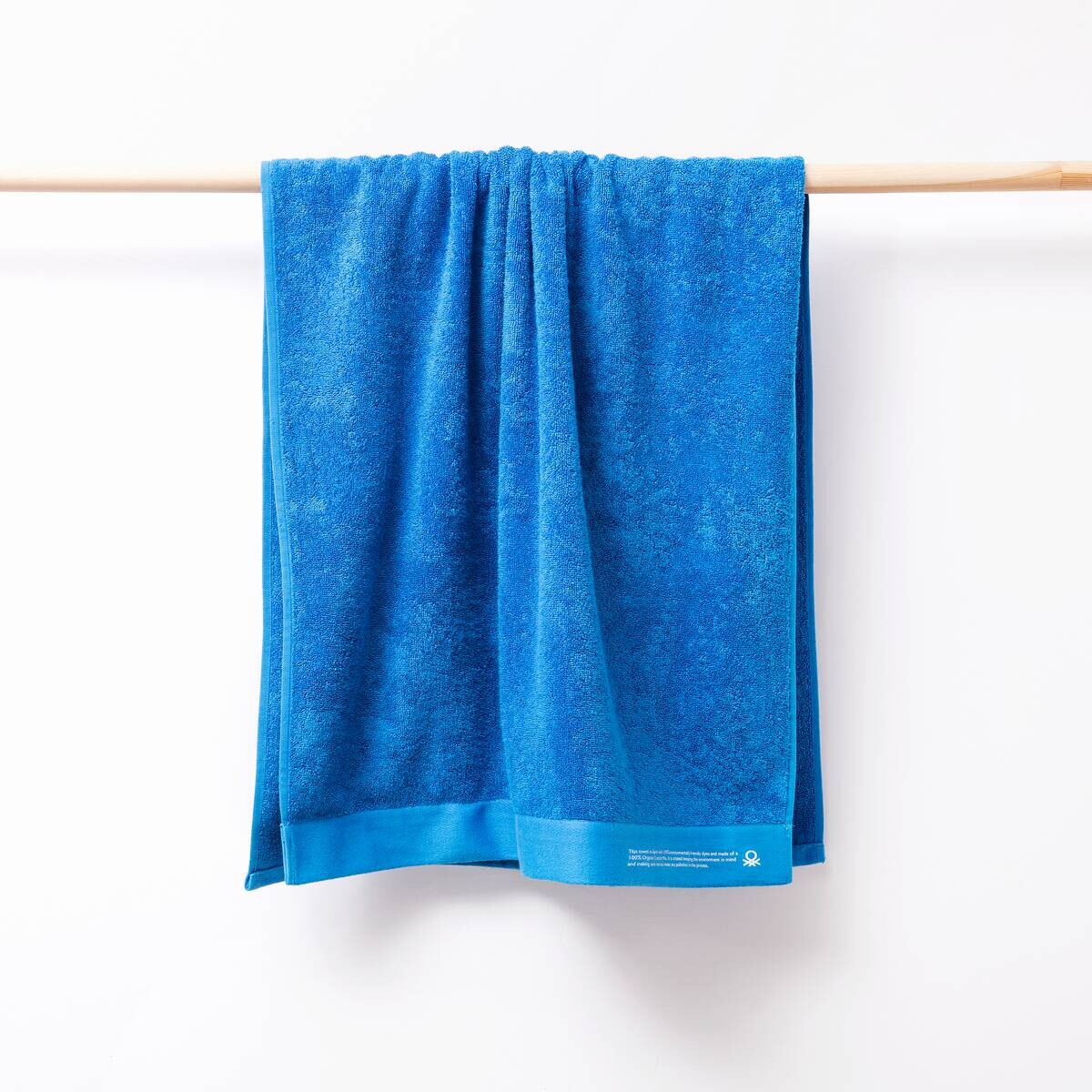 BENETTON Badetuch blau Baumwolle B/L: ca. 90x150 cm