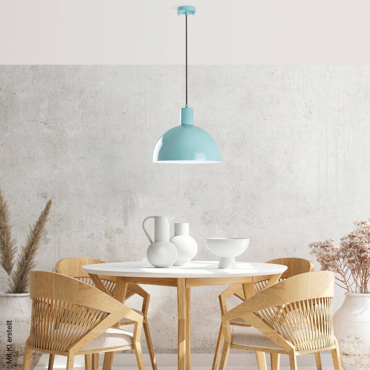 Opviq Pendelleuchte türkis B/H/T: ca. 30x117x30 cm E27 1 Brennstellen