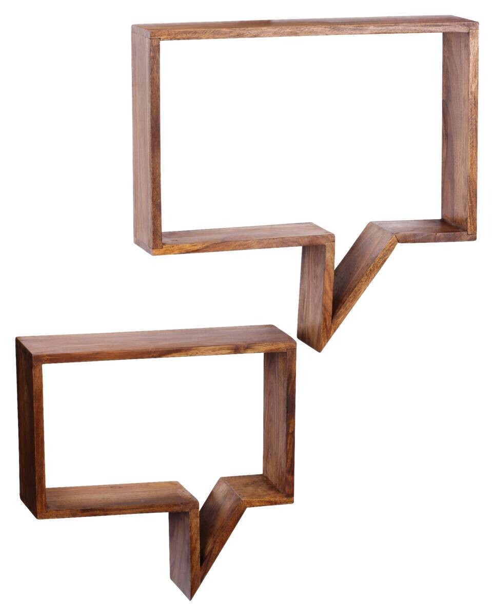 Wandregal natur B/H/T: ca. 50x49x13 cm