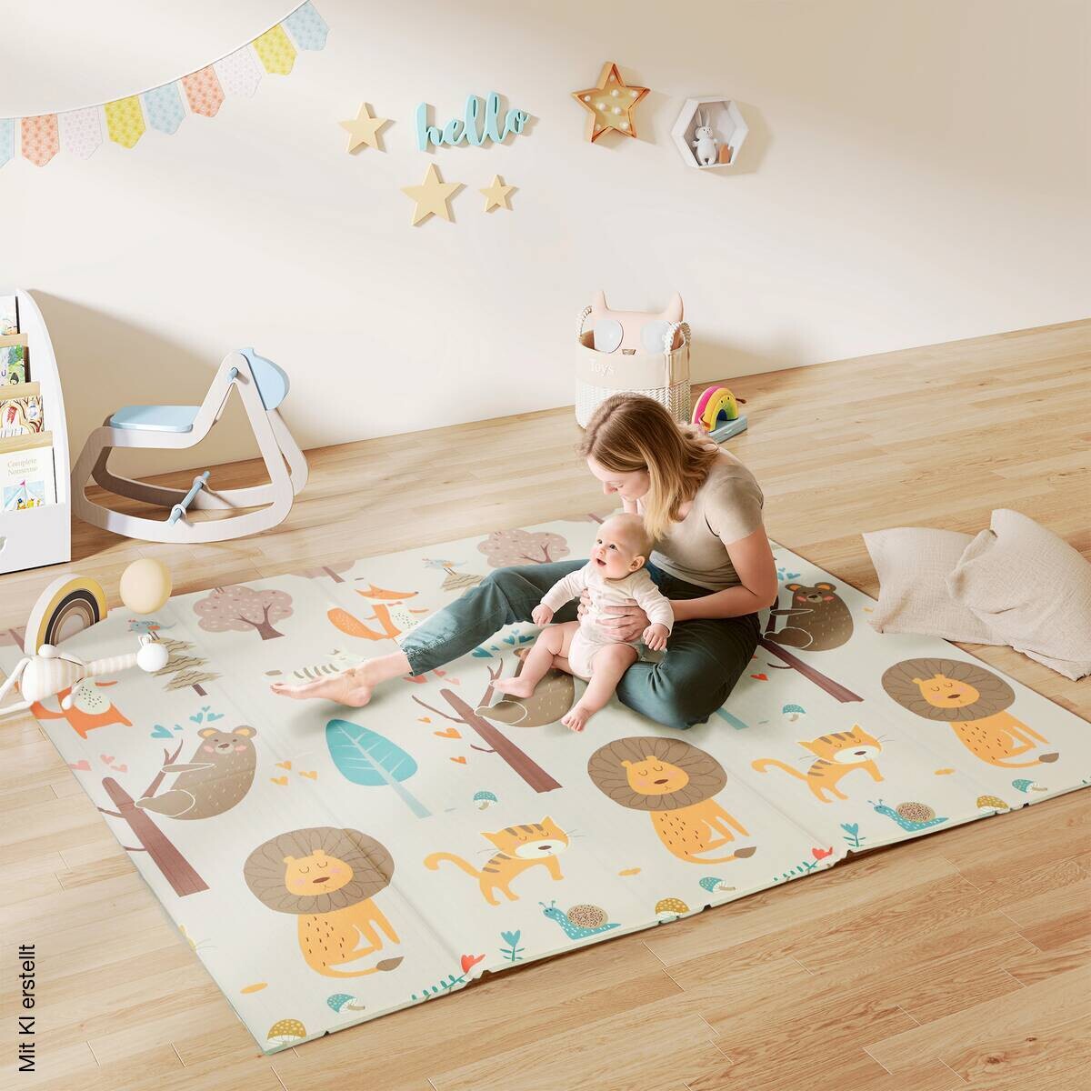 AIYAPLAY Spielmatte B/H/L: ca. 176x1,5x196 cm