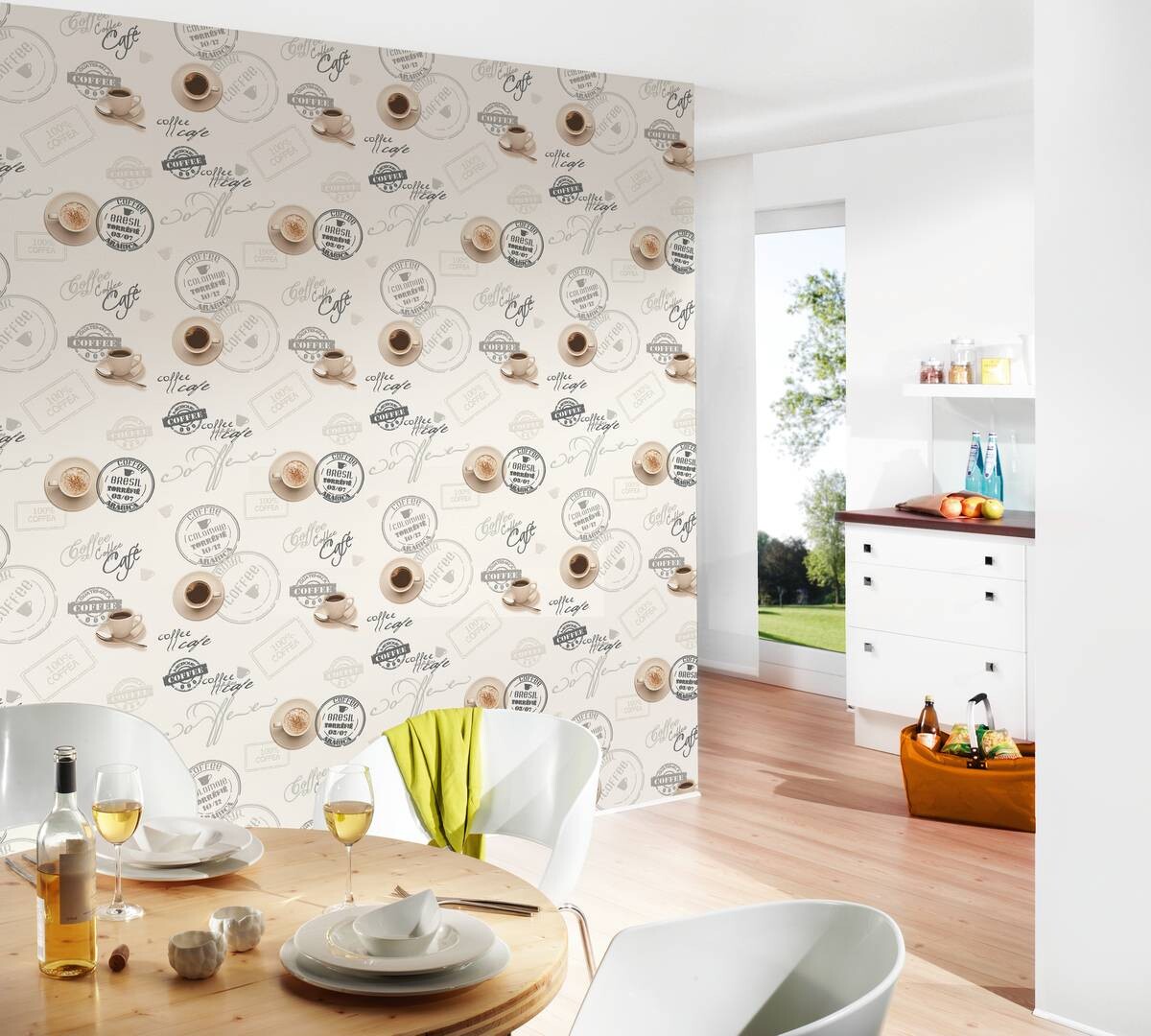 Vinyltapete Coffee beige B/L: ca. 53x1005 cm