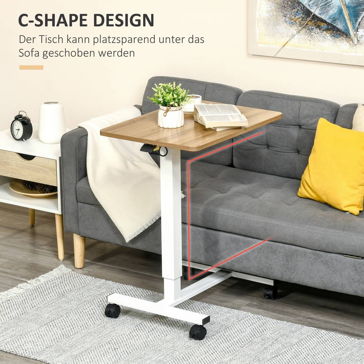 Schreibtisch 920-080 natur Holz Nachbildung weiß B/H/T: ca. 65x110x48 cm