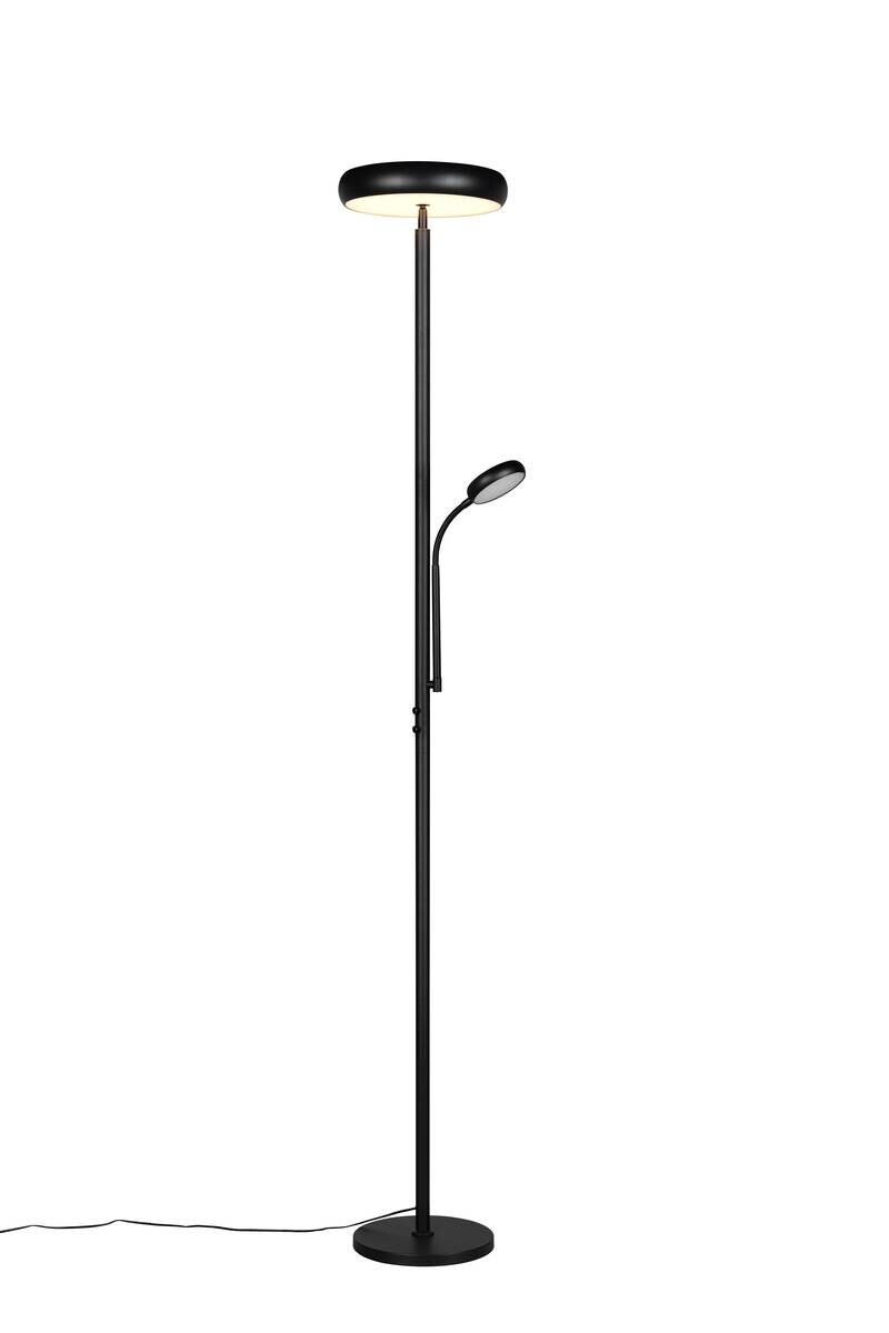 Reality Stehlampe mattschwarz Metall H: ca. 183 cm 1 Brennstellen