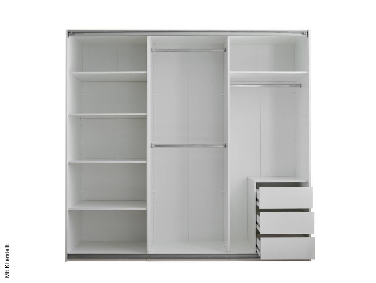 Schwebetürenschrank Carano weiß B/H/T: ca. 215x204x60 cm