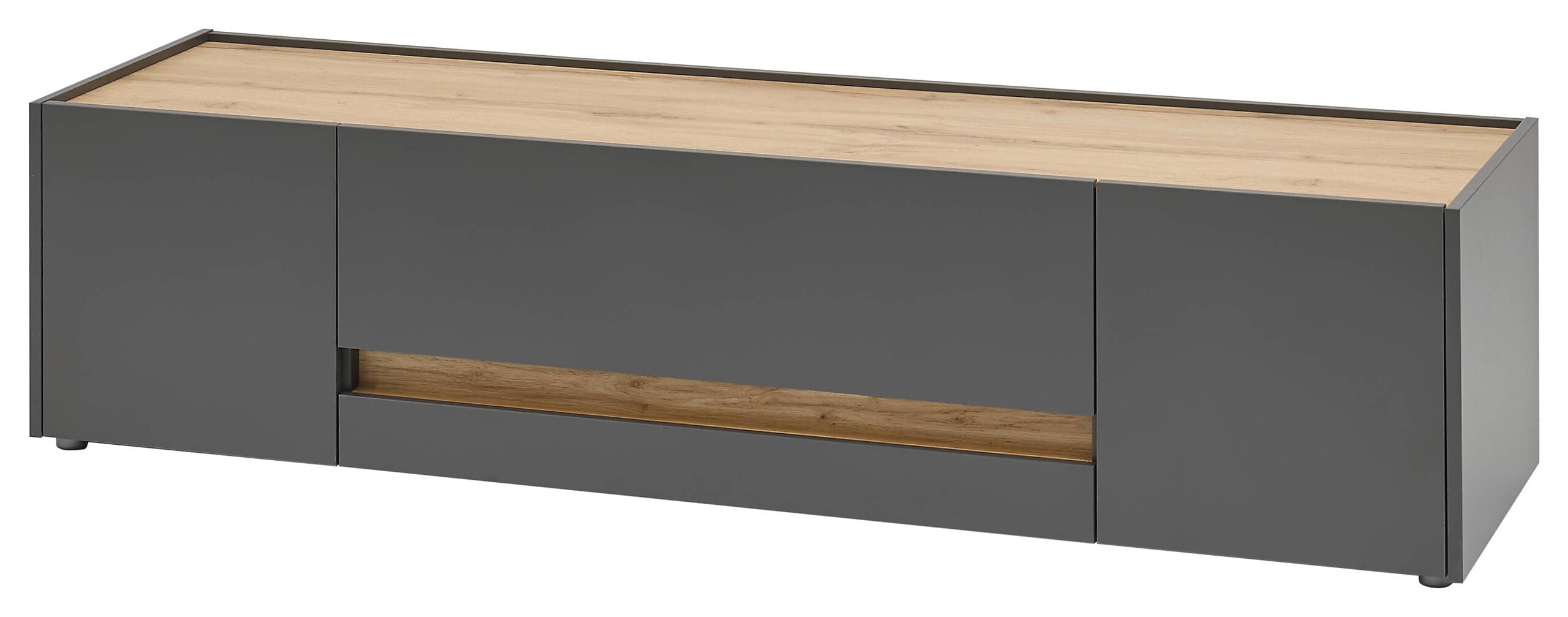 TV-Lowboard City Eiche Wotan Nachbildung anthrazit B/H/T: ca. 170x40x45 cm
