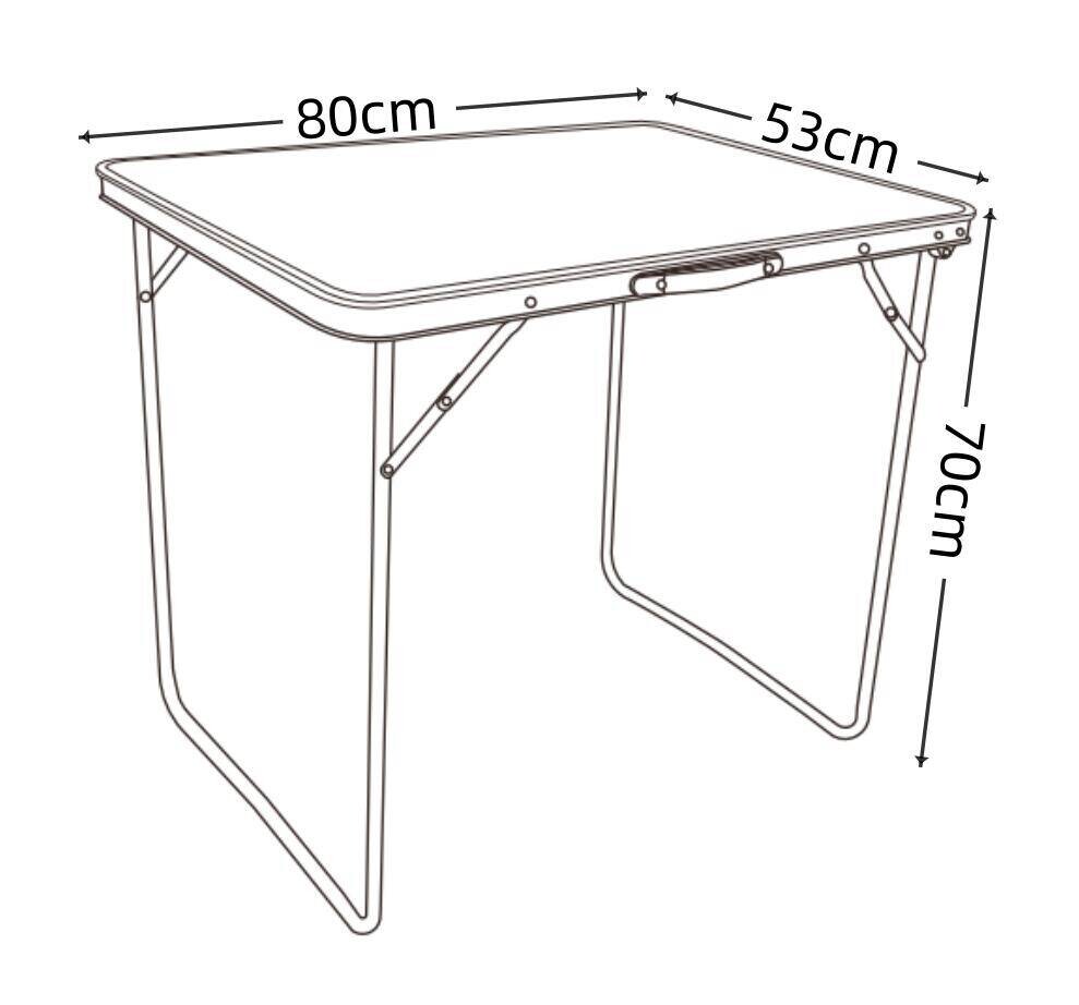 VCM Campingtisch Galdas weiß Metall B/H/T: ca. 80x70x53 cm