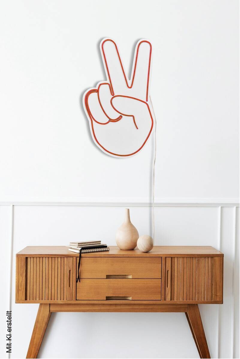 Opviq LED-Wandleuchte rot PVC B/H/T/L: ca. 29x44x2x29 cm