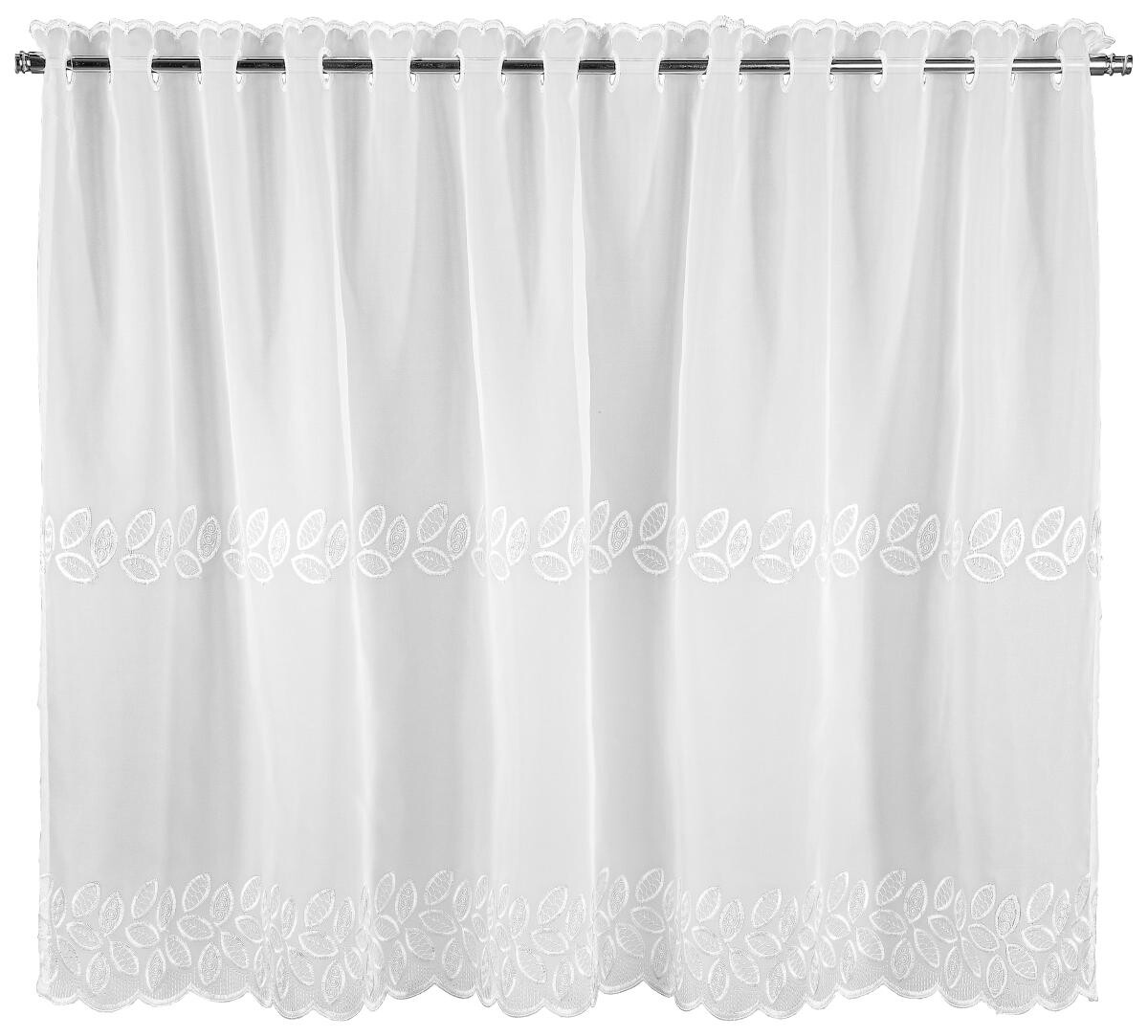 POCOline Scheibengardine Firly weiß B/L: ca. 140x75 cm