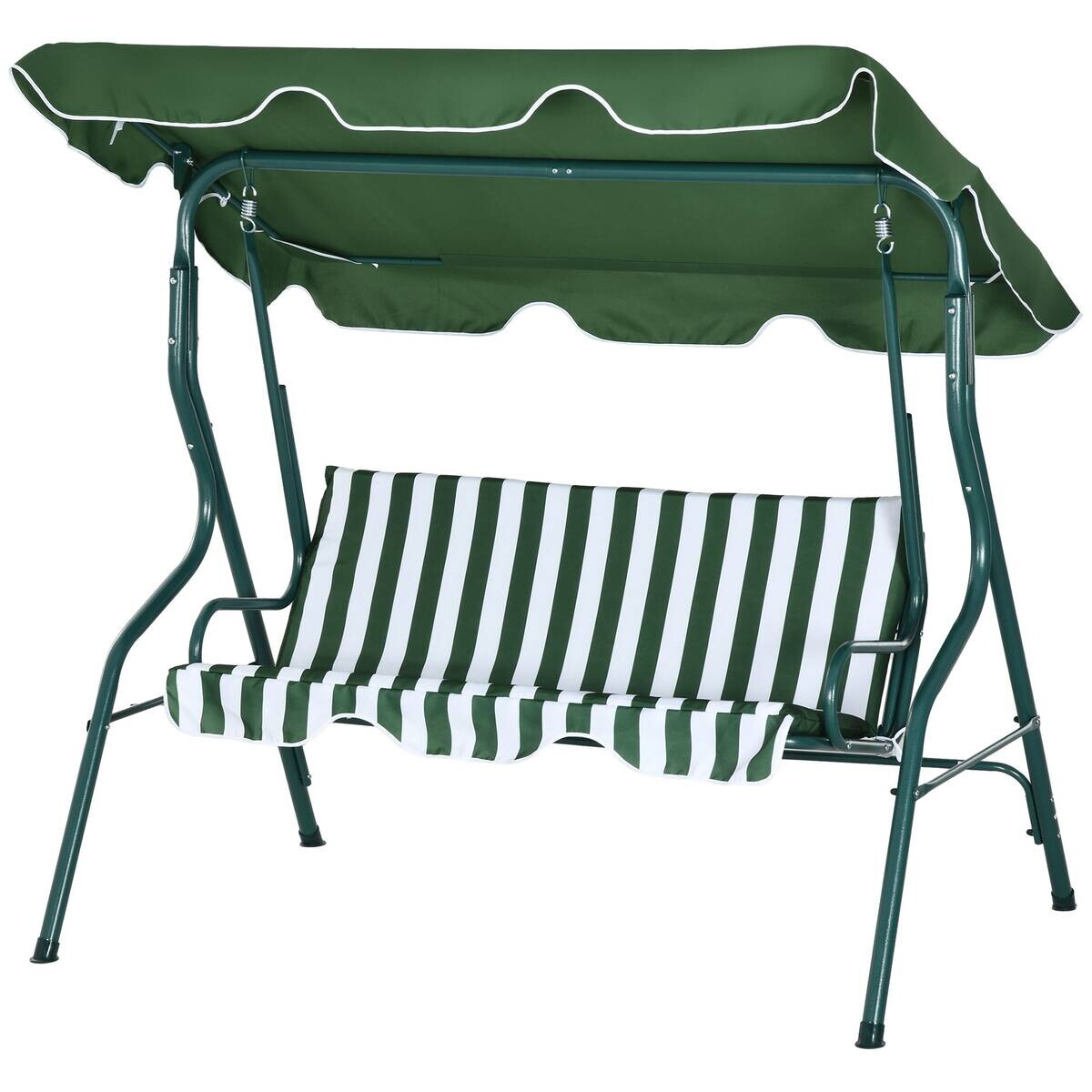 Outsunny Hollywoodschaukel grün Polyester B/H/L: ca. 110x170x153 cm