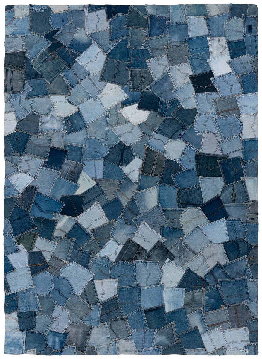 Obsession Teppich My Denim Pocket blau B/L: ca. 160x230 cm