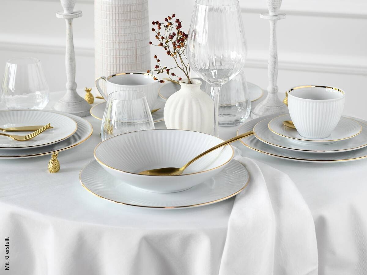 CreaTable Kombiservice Valencia gold Porzellan 30 tlg.