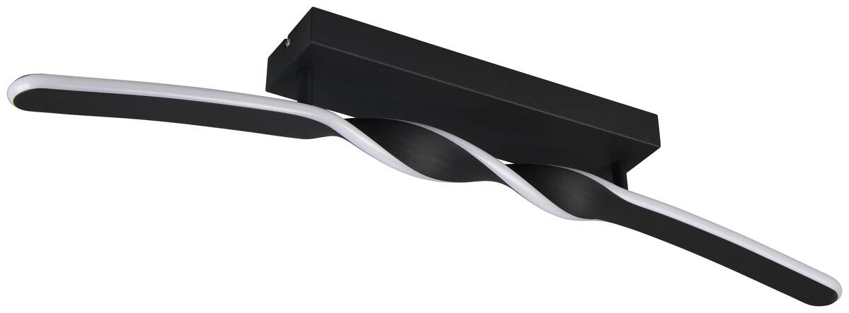 Reality LED Deckenleuchte Ginko mattschwarz Metall B/H/T: ca. 79x12,5x9 cm 1 Brennstellen