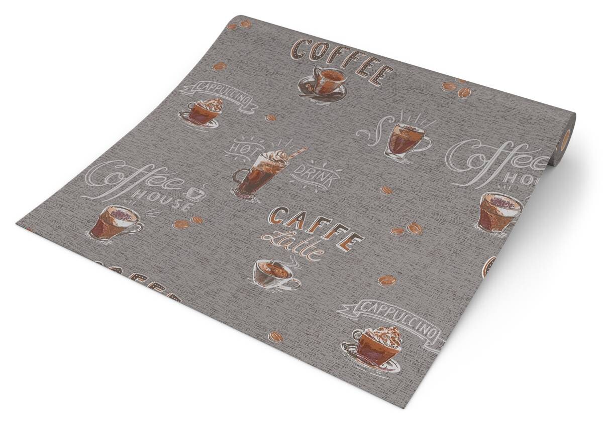 Erismann Vliestapete Coffee grau B/L: ca. 53x1005 cm