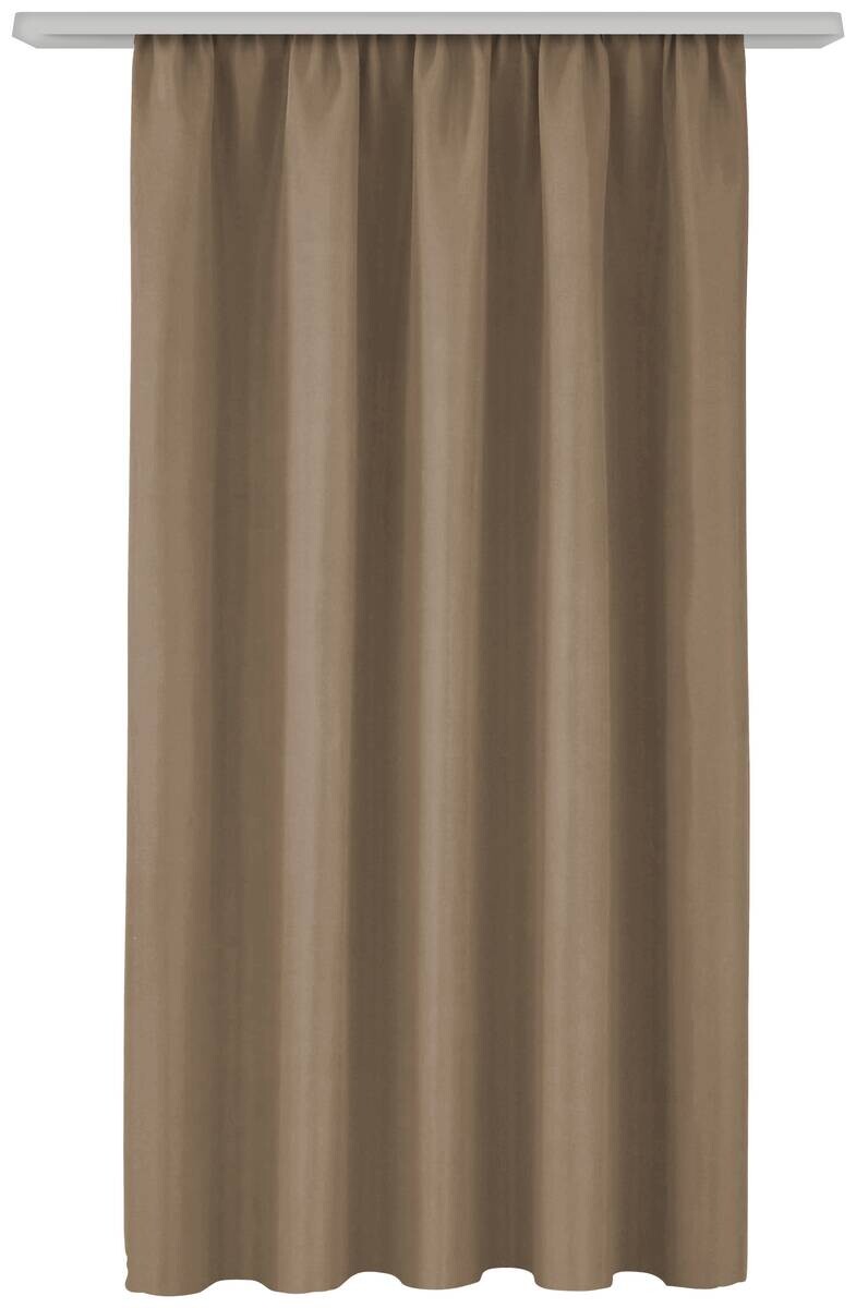 Verdunklungsvorhang Linus dunkeltaupe 100% Polyester B/L: ca. 140x175 cm