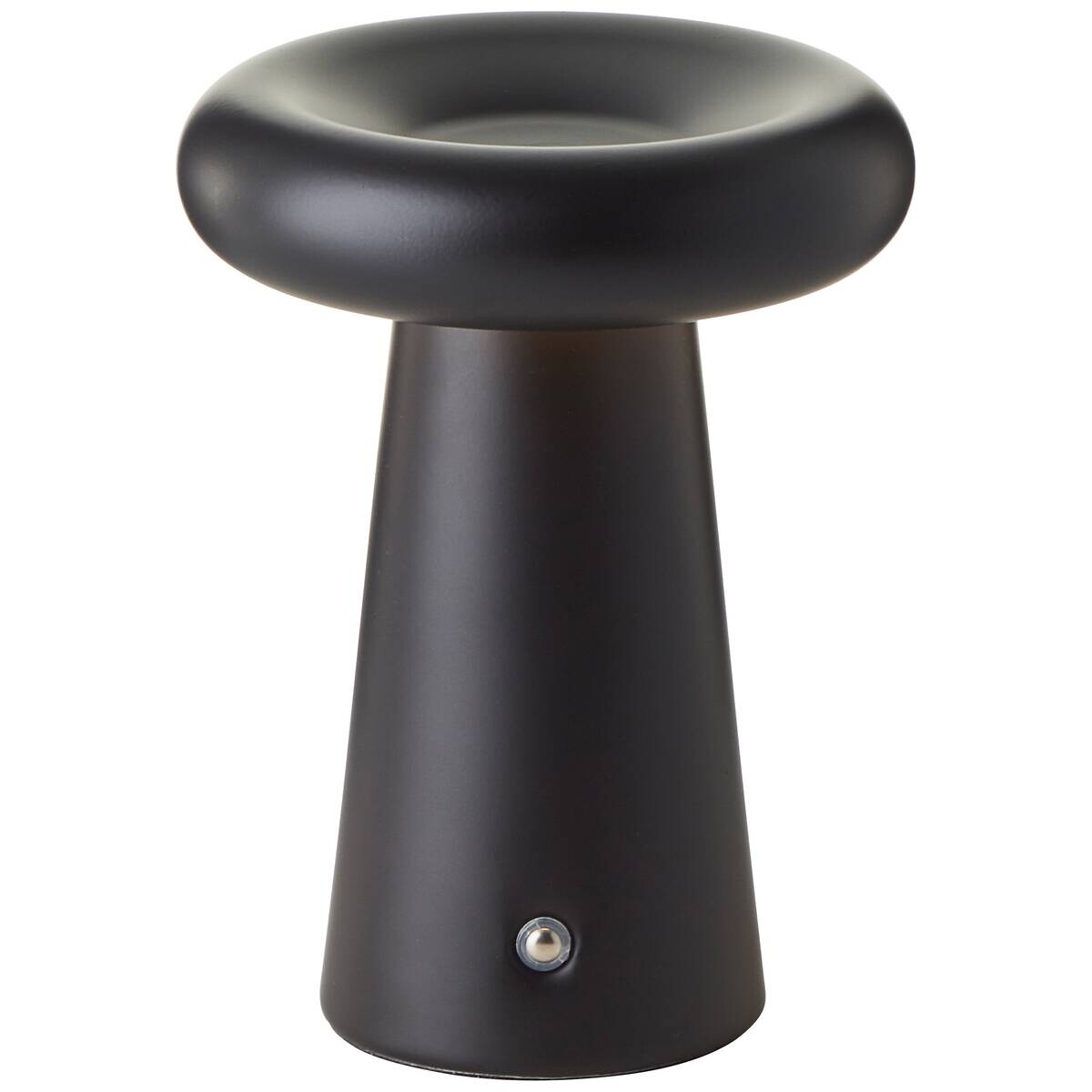 Brilliant Akku-LED-Tischleuchte Muffin schwarz Metall B/H/L: ca. 15x18,5x15 cm
